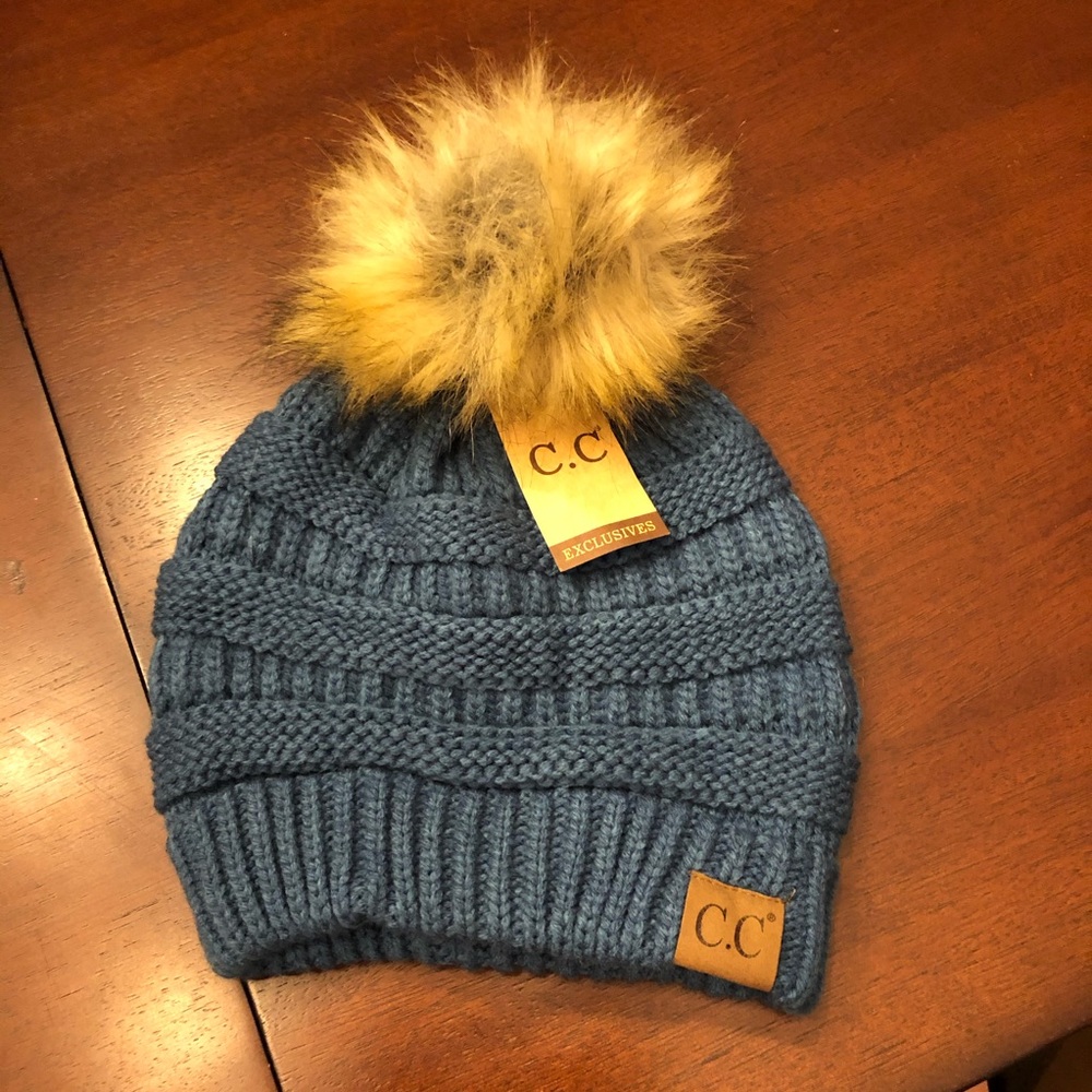 C.C Knit Beanie with Pom